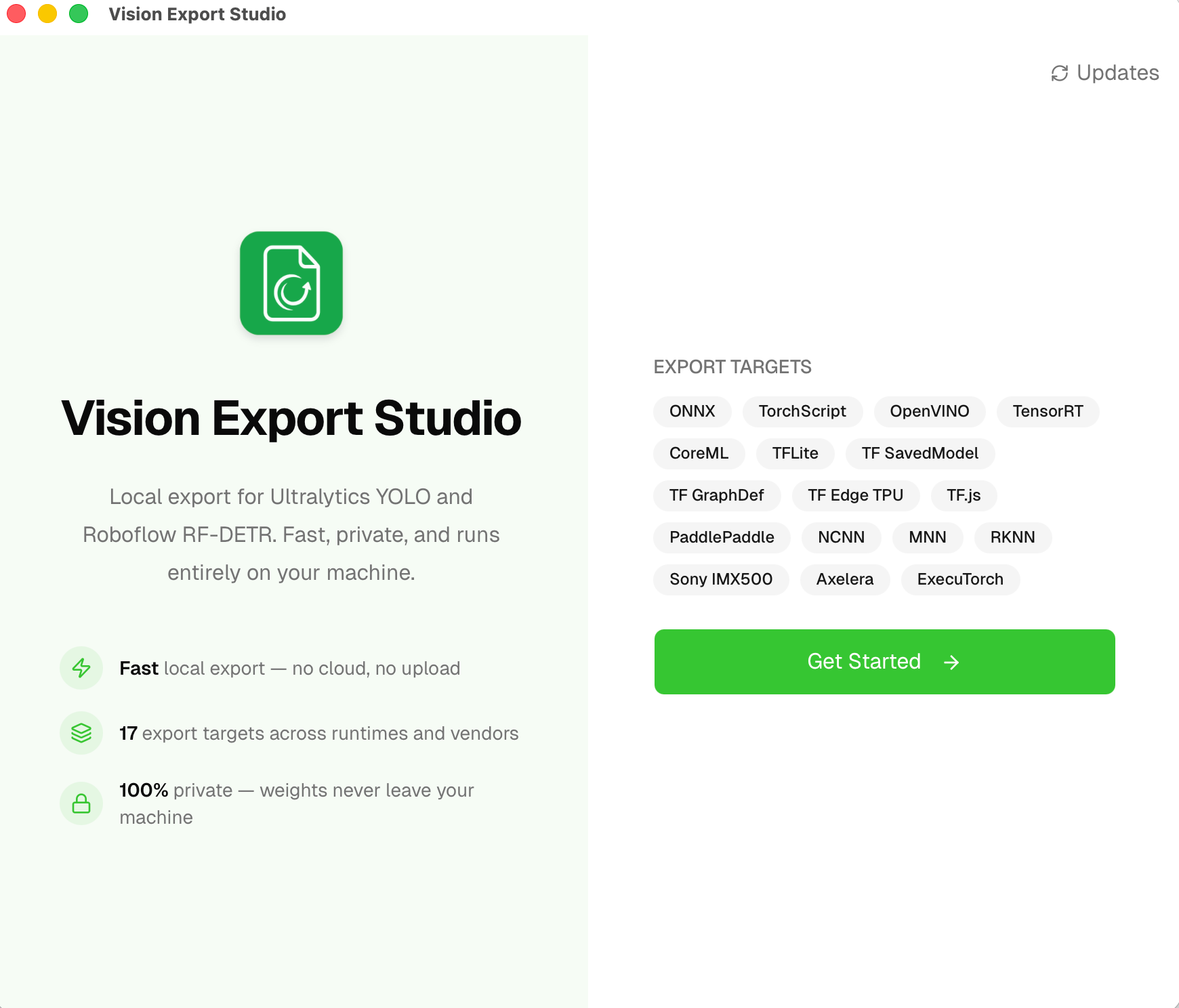 Vision Export Studio